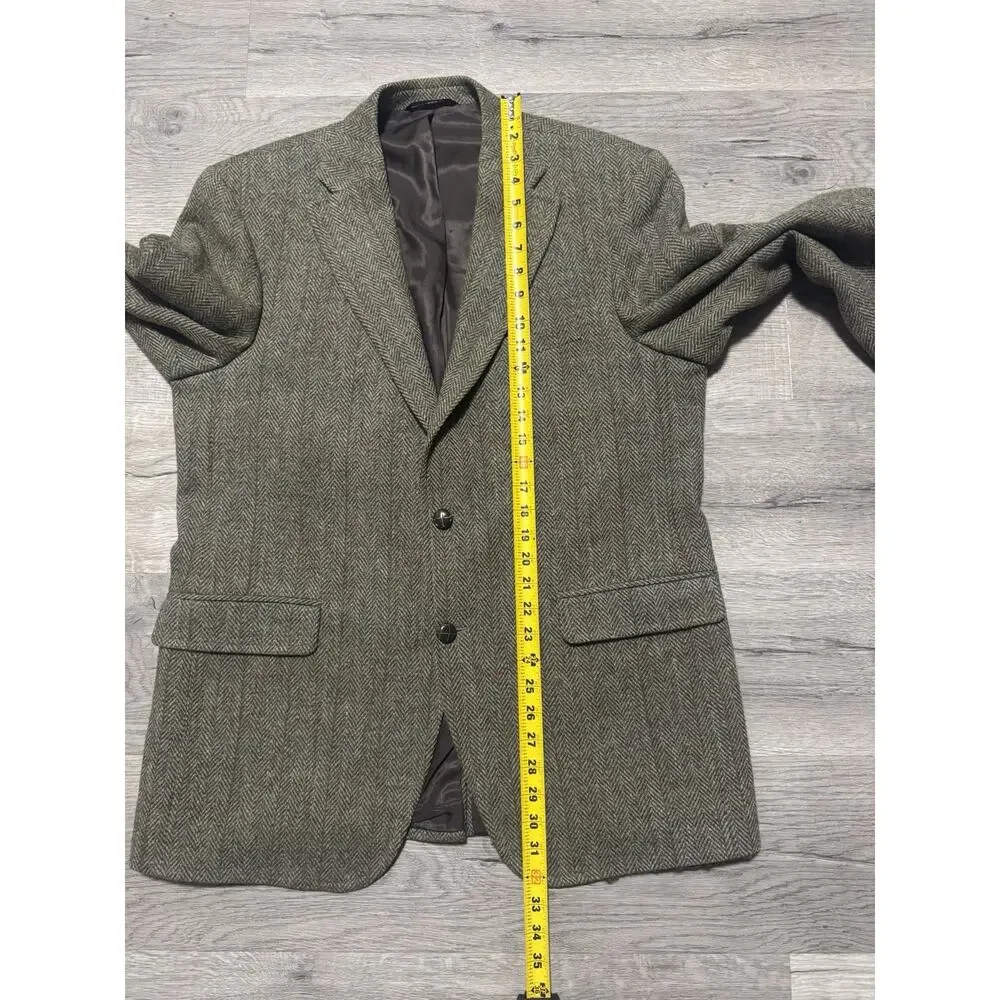 RARE J Press Presidential Harris Tweed Wool Blazer Sports Coat 42R Green